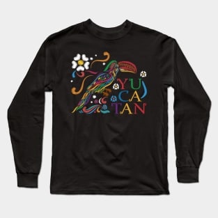 Toucan Yucatan embroidered effect Long Sleeve T-Shirt